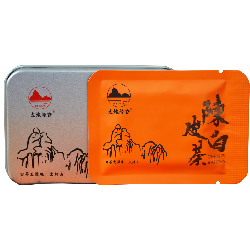 太姥缘香福鼎白茶太姥山陈皮白茶 方片茶叶 2018陈皮白茶+2018寿眉组合20g