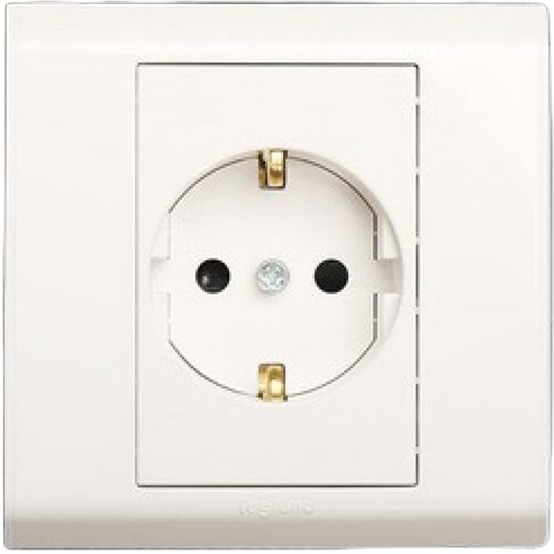 罗格朗（LEGRAND）德式欧标插座16A 86型欧盟德国 德标墙壁韩国电源插座面板 16A罗格朗品牌白色欧标