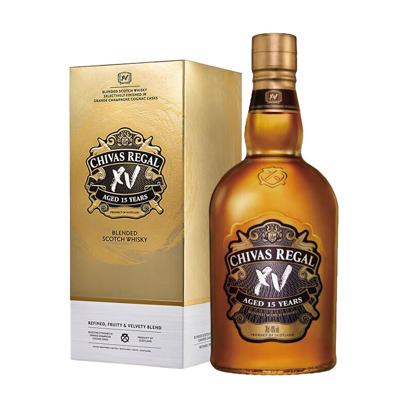 chivas芝华士15年XV限量版威士忌700ml  英国原瓶进口 洋酒 烈酒