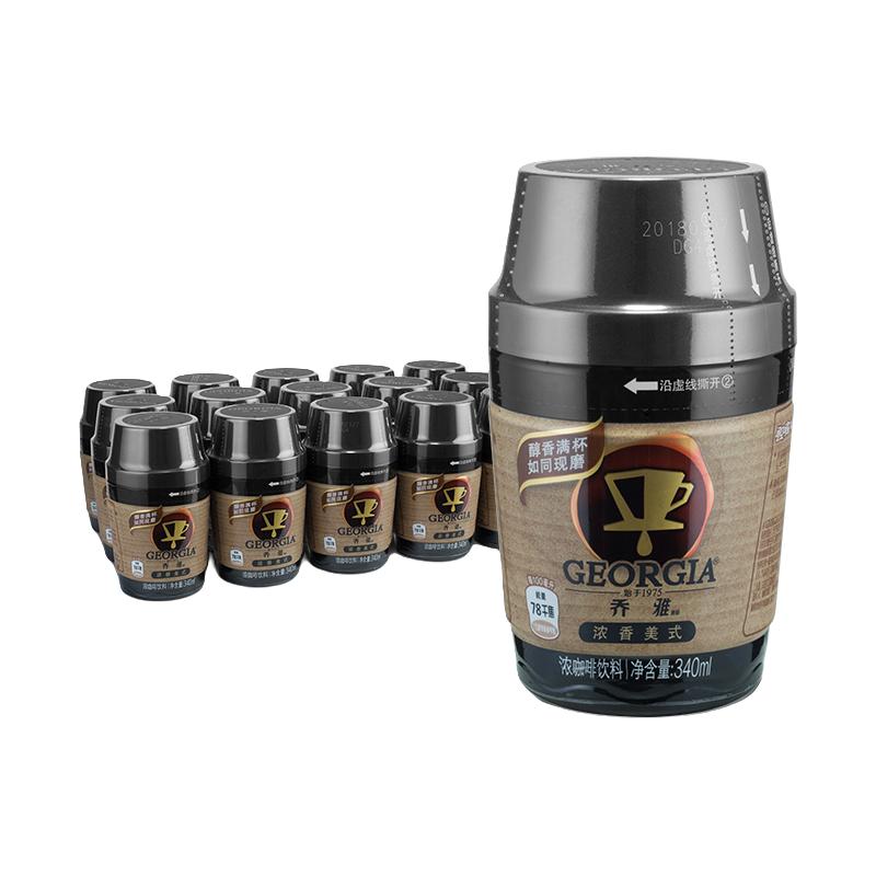乔雅 浓香美式 咖啡 饮料 340ml*15瓶 整箱装 可口可乐 Coca-Cola公司出品