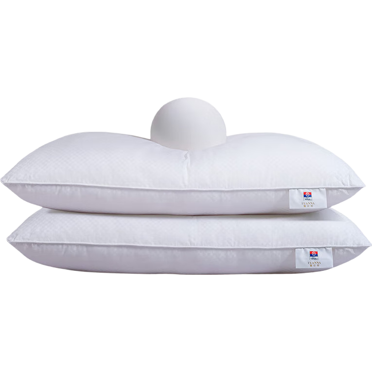 FUANNA 富安娜 枕头芯全棉抗菌枕芯软枕颈椎枕五星级酒店枕头一对装74*48cm