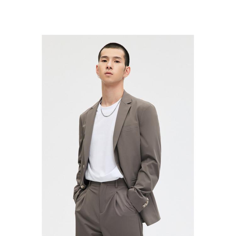 GXG 夏季GXG卡其色男士西服简约基础商务西装外套男