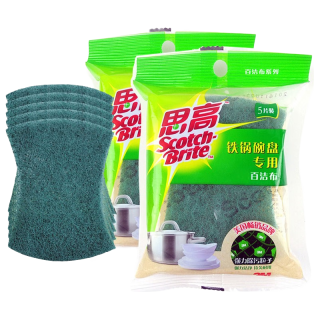 3M 铁锅碗盘百洁布 10片装 厨房清洁洗碗海绵