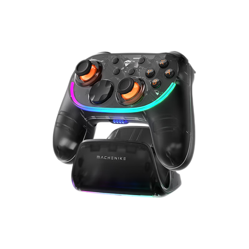 机械师（MACHENIKE）S3无线双模游戏手柄Switch Pro手柄 支持NFC 霍尔摇杆 1000Hz回报率RGB 含智能交互底座黑神话悟空
