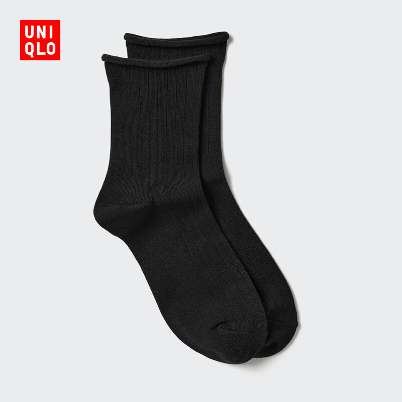 优衣库女装HEATTECH袜子480716 09 黑色 S /M/23～25 cm