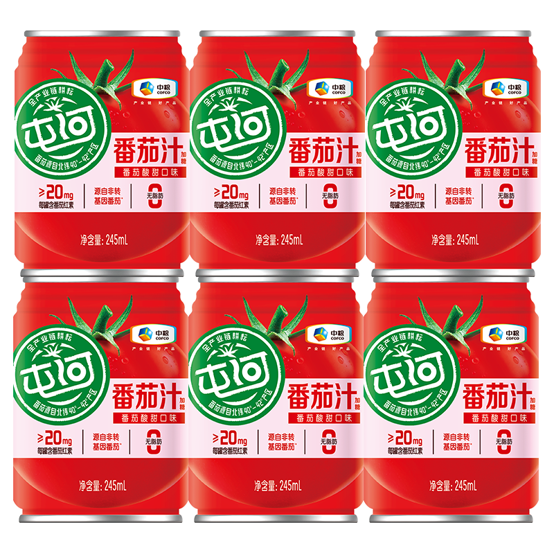 屯河 酸甜番茄汁  245ml*6罐