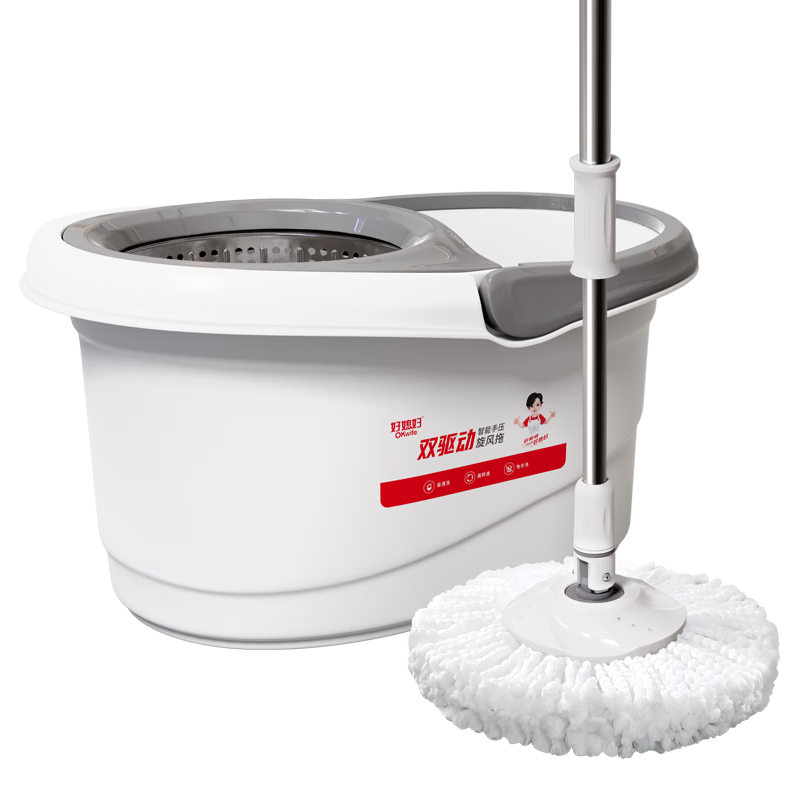 okwife 好媳妇 旋风旋转拖把（钢网） 含2替换头