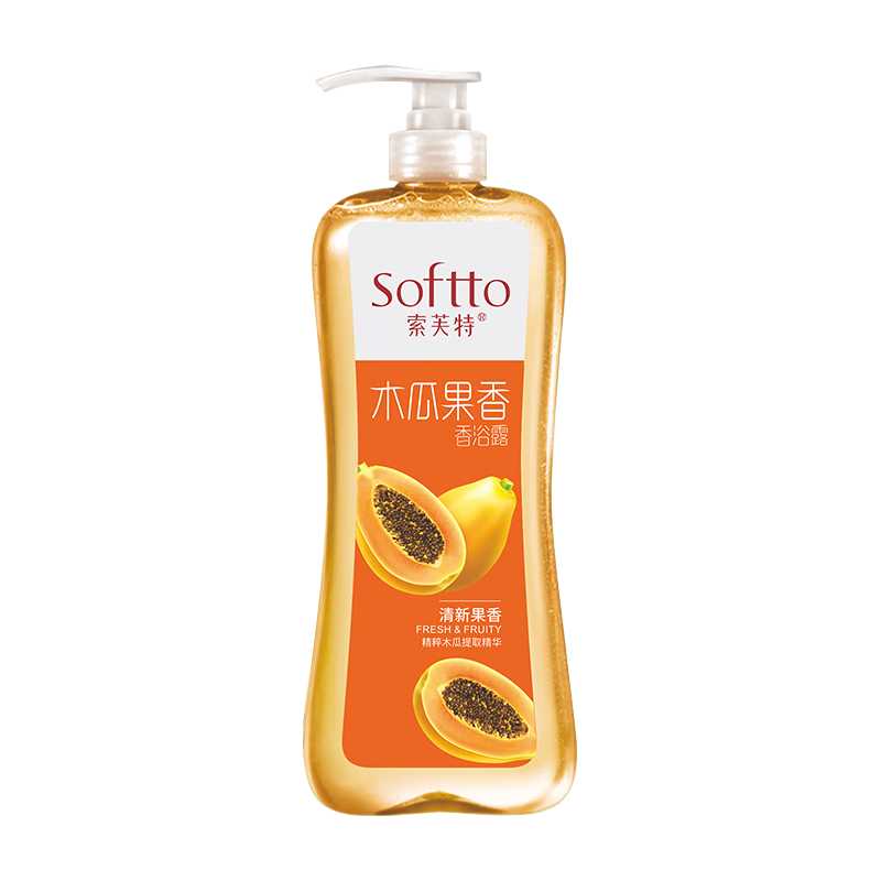  SOFTTO/索芙特 持久留香 沐浴露  木瓜果香 1kg