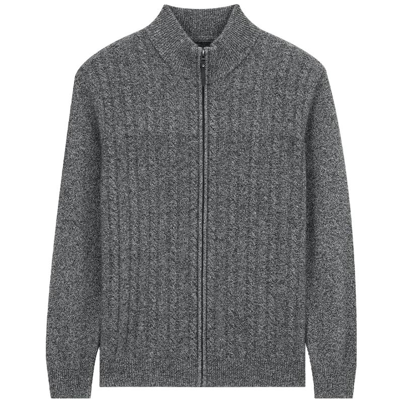 Mind Bridge【绵羊毛】男士复古休闲毛衣开衫2025年冬羊毛衫外套