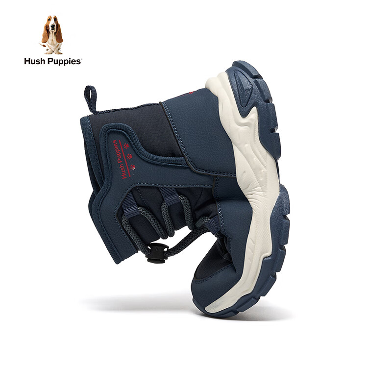 暇步士（Hush Puppies）童鞋男童棉靴冬季儿童鞋女童雪地靴户外鞋中筒加绒保暖二棉鞋 HP4912024粉色加绒保暖 37 适合脚长22.7cm