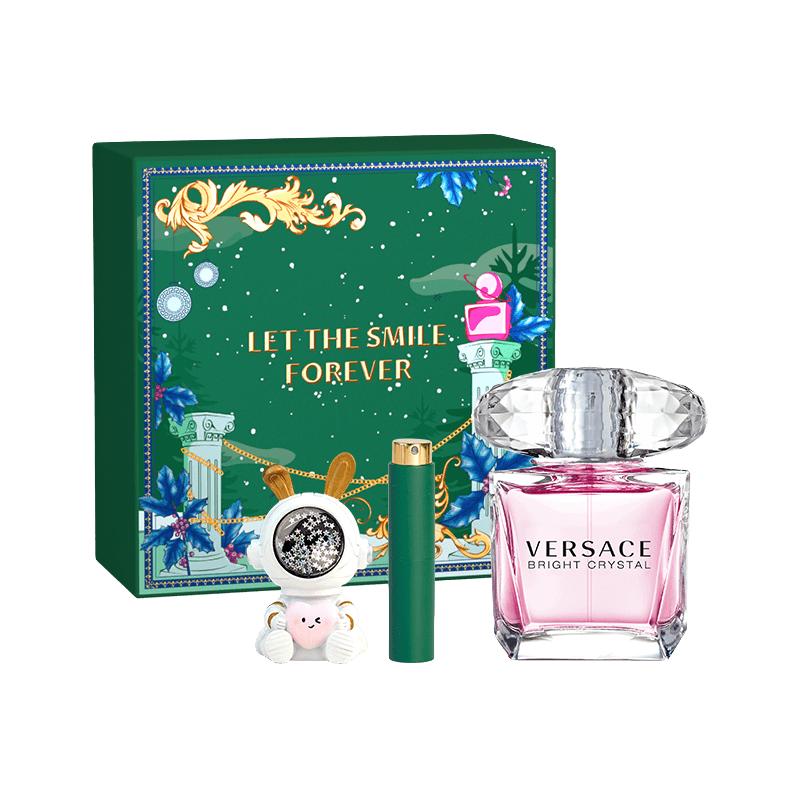 VERSACE 范思哲 经典晶钻女士淡香水礼盒装 EDT 30ml+平安夜星空盲盒+圣诞款分装器