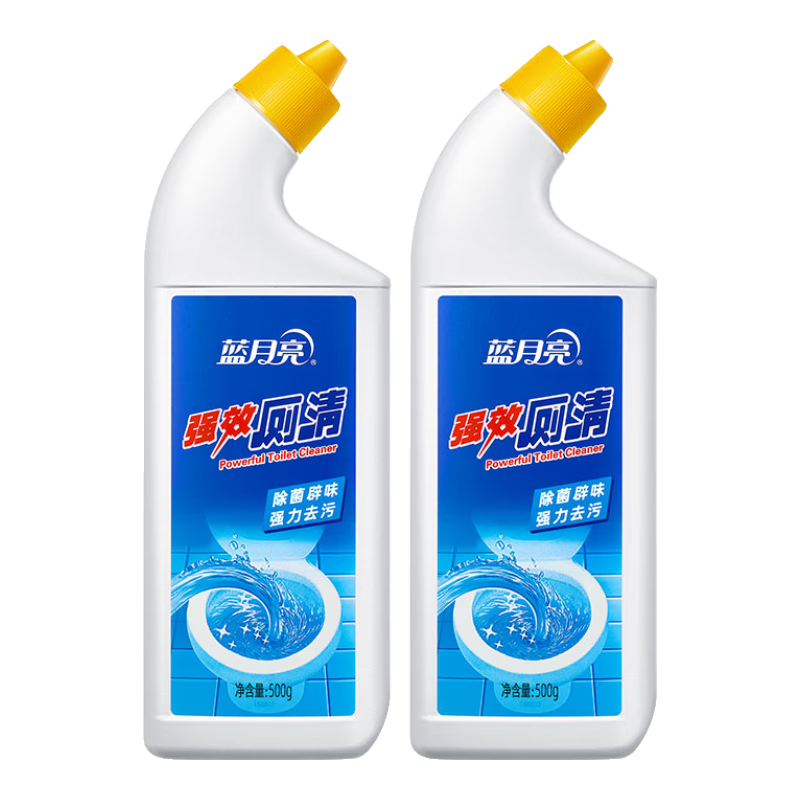 蓝月亮强效厕清洁厕液 洁厕剂 厕所马桶清洁剂 除重垢强效去污 500g*2瓶