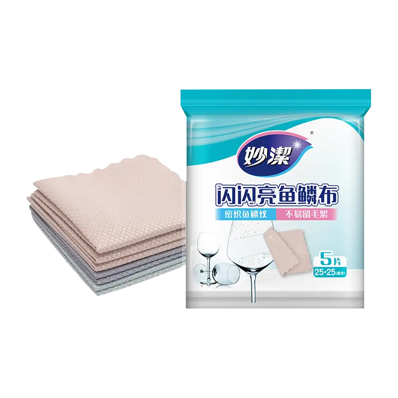 妙潔 妙洁 闪亮鱼鳞抹布 5片装
