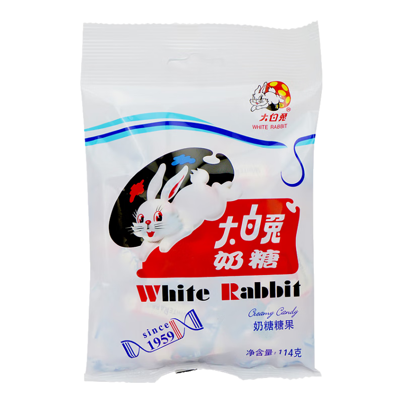大白兔 114g 原味奶糖 单袋