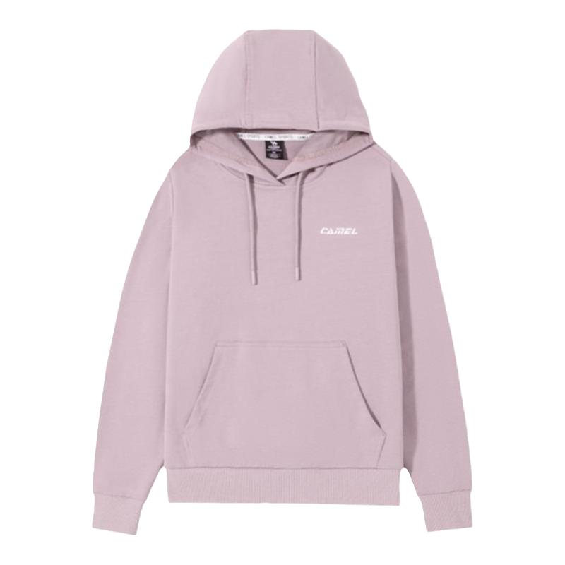 骆驼 CAMEL 骆驼连帽卫衣女春季纯色宽松休闲套头外套男休闲跑步运动长袖上衣