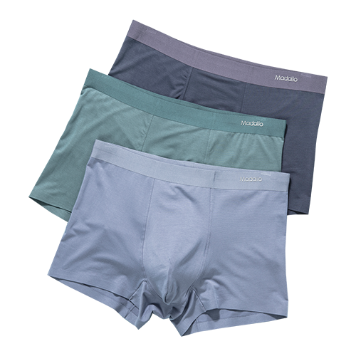 莫代尔 【莫代尔无痕抑菌】3条装男士内裤纯色贴身舒适透气平角内裤男
