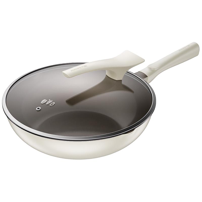 九阳不粘锅平底锅煎锅家用炒菜电磁炉0氟陶瓷煎炒牛排烙饼钛锅炊