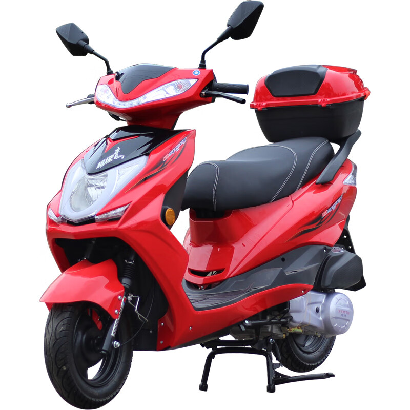 威涛新迅鹰摩托车踏板燃油车成人125CC国四可上牌男女士两轮车外卖车 红色 国四款电喷燃油车（可上牌）