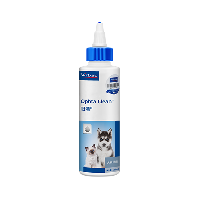 维克（Virbac）眼漂眼净猫咪眼药水眼睛滴眼液狗狗宠物眼部护理液洗眼液 125ml