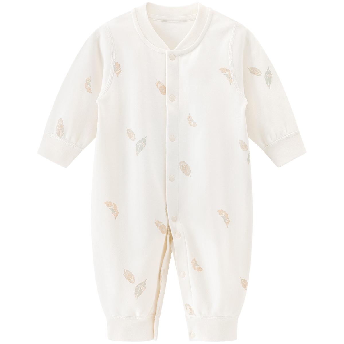 乖奇熊 婴儿长袖连体衣春秋季可爱哈衣爬爬服男女宝宝纯棉秋装家居睡衣服