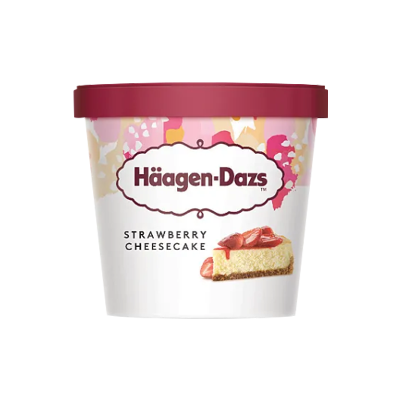 哈根达斯（Haagen-Dazs）冰淇淋 草莓芝士蛋糕口味冰激凌 95ml/杯 小杯装雪糕