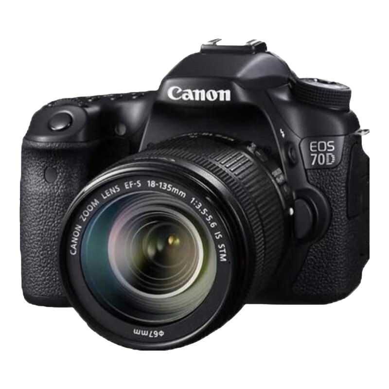 佳能（Canon）70D 77D 中端数码单反相机 学生旅游演唱会拍照摄像短视频录制 70D（18-135 USM中长焦镜头） 官方标配