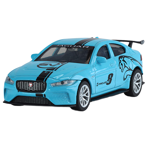 黑曼巴1:43捷豹XE合金汽车仿真模型回力收藏摆件大号礼物玩具蓝色