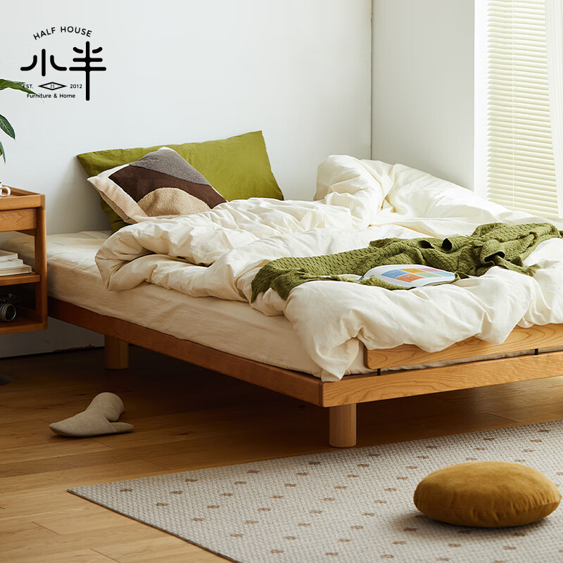 小半实木榻榻米齐边床北欧日式1.5米小户型樱桃木壹隅榻榻米