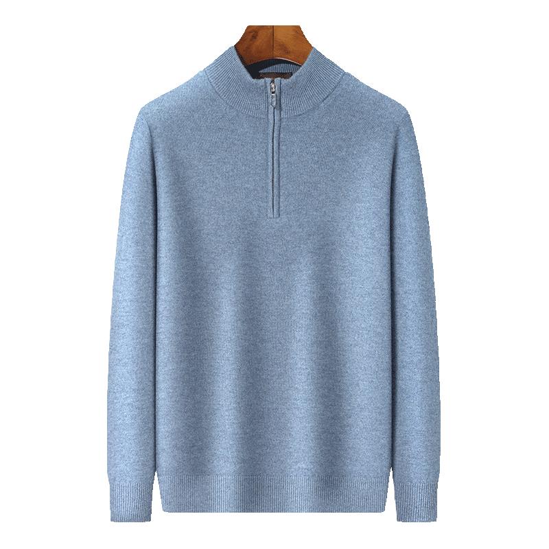 鹿王 【重磅羊绒衫】秋冬高档男士羊绒衫男针织衫保暖羊毛衫男休闲毛衣