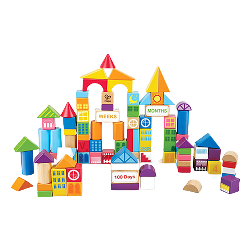 ToysRUs 玩具反斗城 Hape 玩具反斗城Hape112片积木拼装玩具益智1-6岁男女孩木质桶装36773