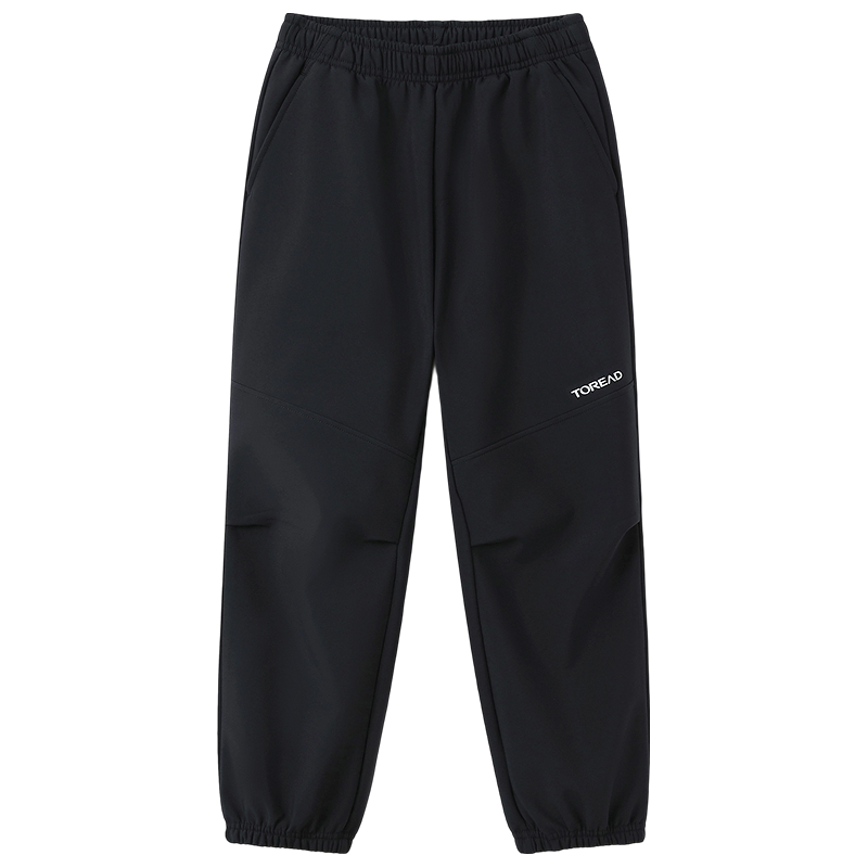 探路者 儿童加绒软壳裤2025年防风防泼水保暖男女童户外跑步裤