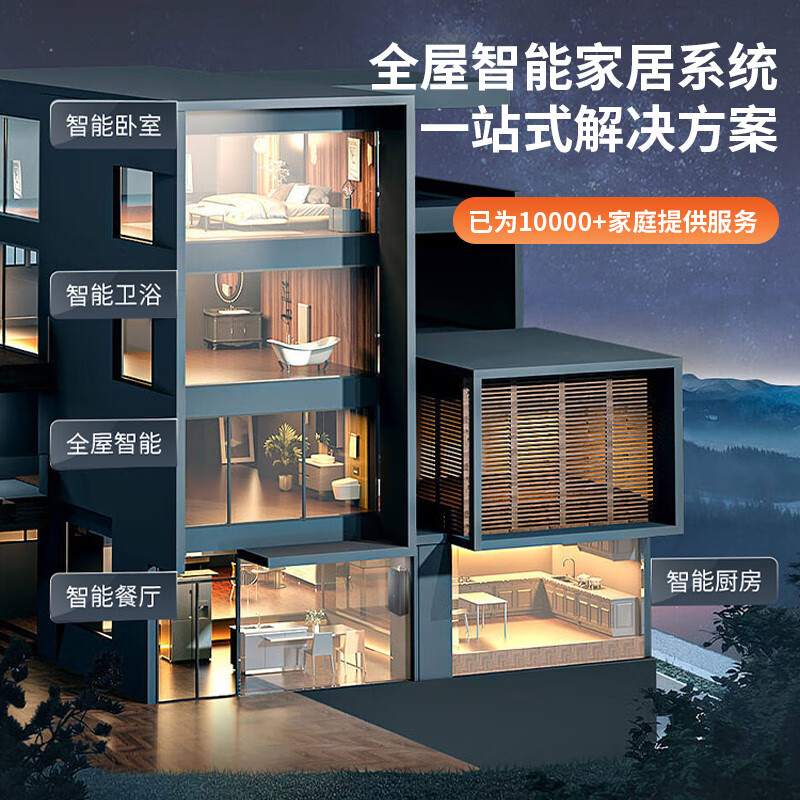 米家 MIJIA小米全屋智能家居控制套餐设备绿米小爱灯光智能窗帘方案开关套装 公寓体验版