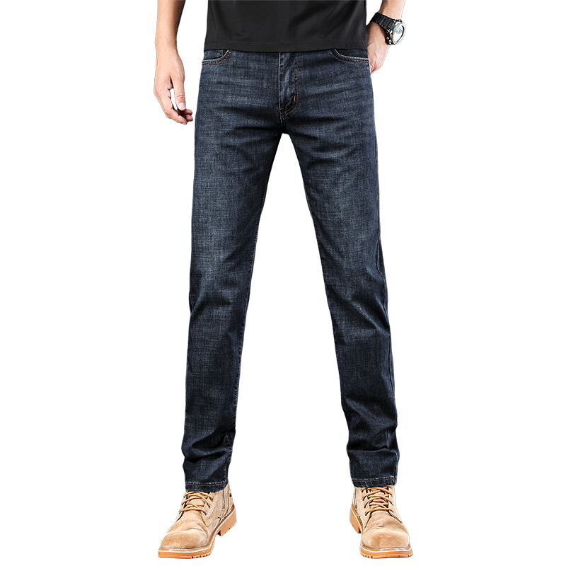 增致牛仔 时尚男士牛仔裤男秋冬款加绒加厚保暖男裤休闲百搭直筒裤子男