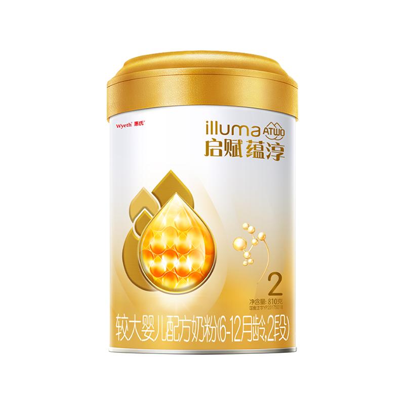 Wyeth惠氏启赋蕴淳2段HMOA2奶源婴儿配方奶粉810g