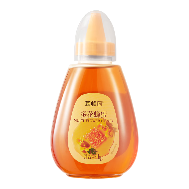 森蜂园多花蜂蜜1000g挤压瓶天然优质蜜源上海老字号冲饮早餐牛奶伴侣