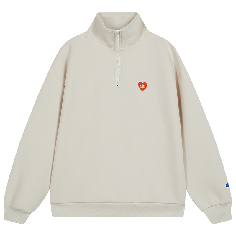 Champion 【品牌】25新秋冬女士半拉链卫衣外套休闲长袖空气层太空棉