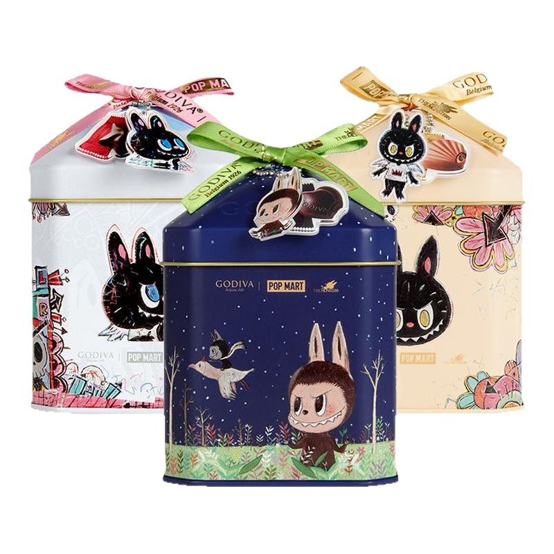 GODIVA歌帝梵X泡泡玛特POPMART拉布布LABUBU联名款巧克力精美铁盒