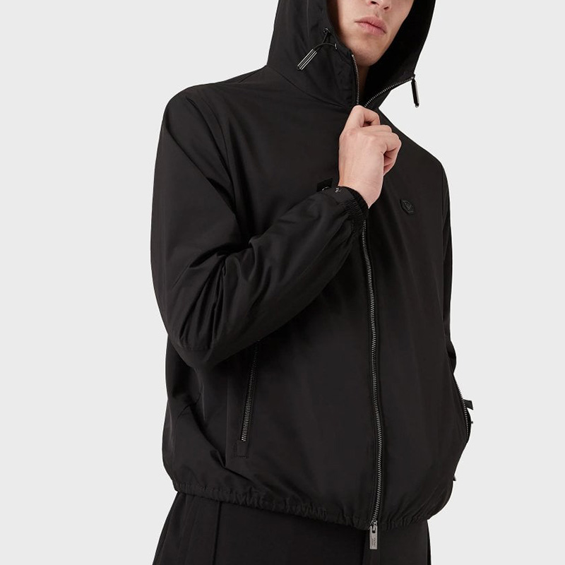 Emporio Armani/安普里奥·阿玛尼男款连帽拉链夹克秋季休闲时尚