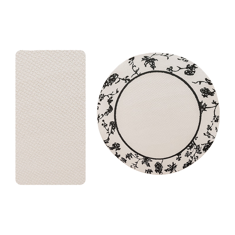 DAJIANG/大江圆形地毯床边 卧室地毯床前地垫 丙纶(聚丙烯纤维) 极简风