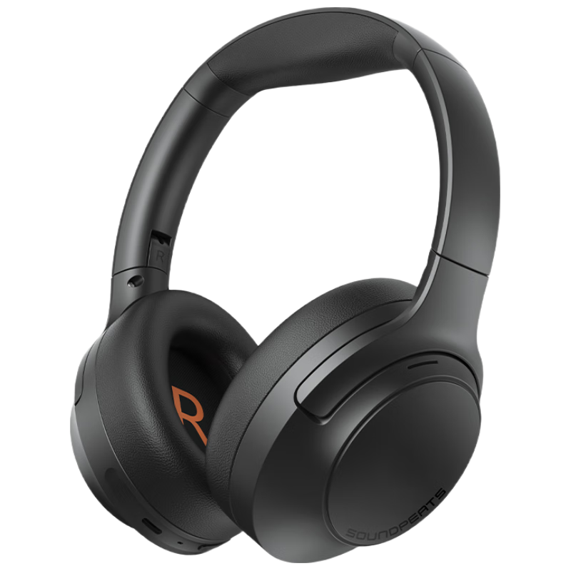  SOUNDPEATS/泥炭 Cove Pro 头戴式降噪蓝牙耳机  暗夜黑