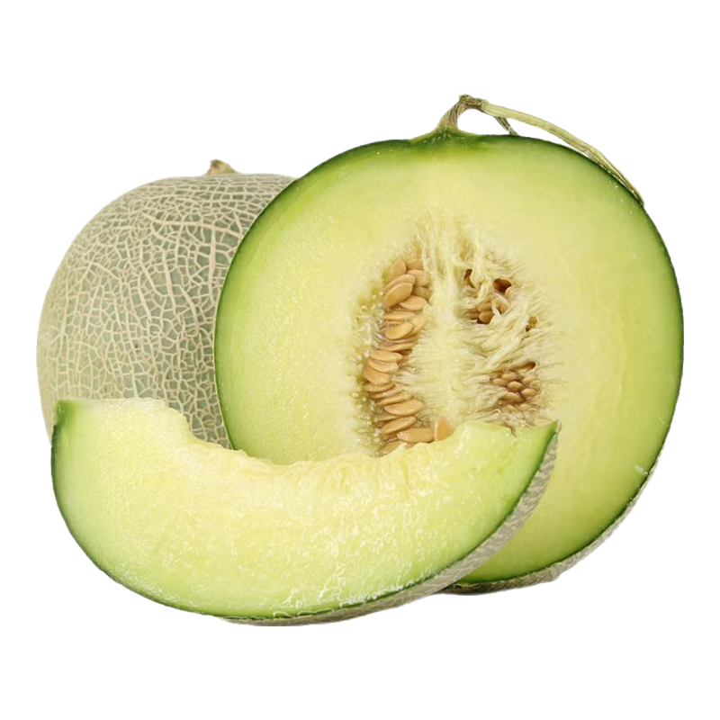 Mr.Seafood 京鲜生 玫珑网纹甜瓜 2粒装 净重2kg 冰淇淋网纹蜜瓜源头直发