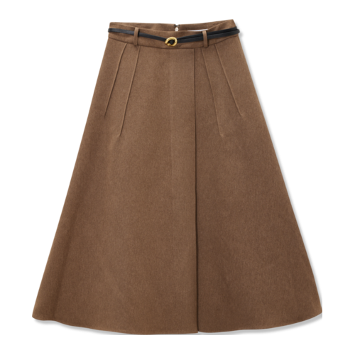 LILY 春秋季复古气质通勤时尚伞裙高腰半身裙