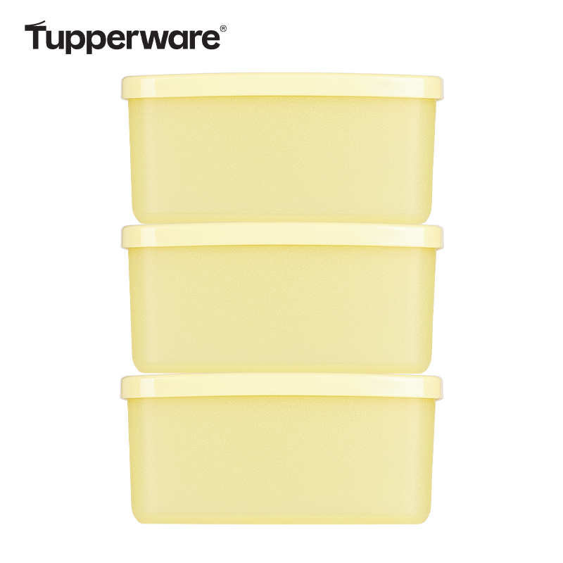 特百惠便携水果保鲜盒400ml家用食品级冰箱塑料冷藏真空密封储藏