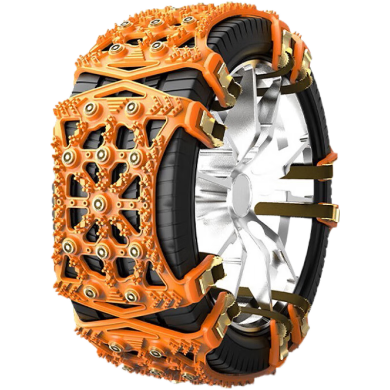 Lemoncar 以沐 汽车防滑链suv轿车面包车越野车雪地通用轮胎防滑链条免千斤顶 升级款甲黄6片装