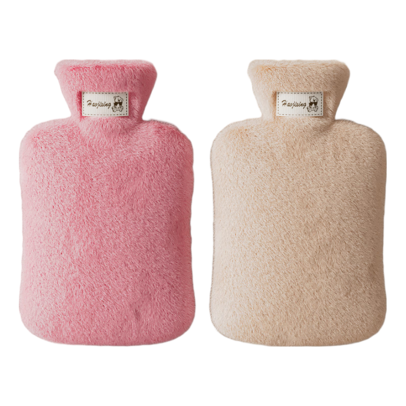 山山热水袋布套毛绒布套加绒保暖1.8L长绒布套粉色（只有布套） 【1.8L粉色长绒】布套1个