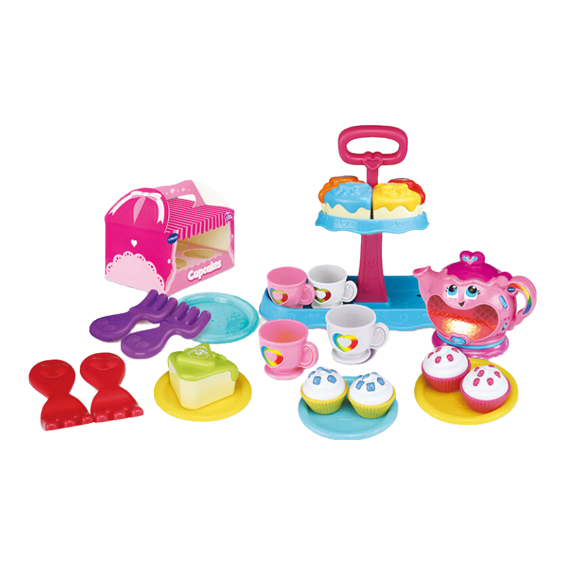伟易达（VTECH）过家家玩具下午茶套装儿童迷你仿真厨房过家家玩具女孩2-6岁 下午茶套装