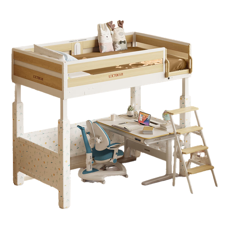 乐歌电动升降床环保实木电动床双层青少年儿童床休息大空间Q3 双电机|环保实木|1.2*2M