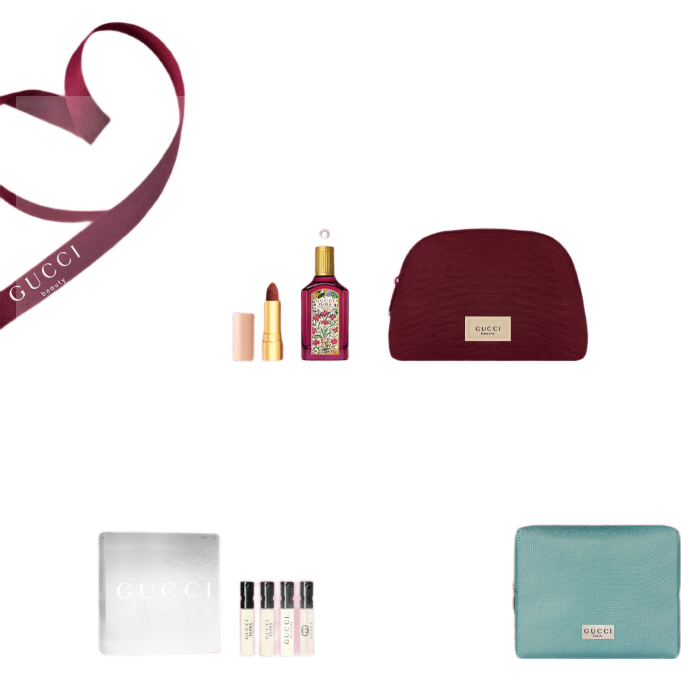 古驰（GUCCI）倾色绒雾琉光双支口红唇膏217+唇膏208圣诞礼盒