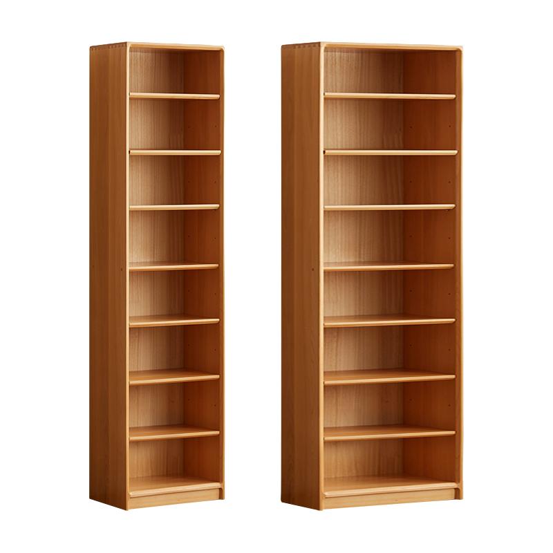 全实木书架窄柜榉木立柜落地实木书柜窄夹缝书柜置物架原木柜子