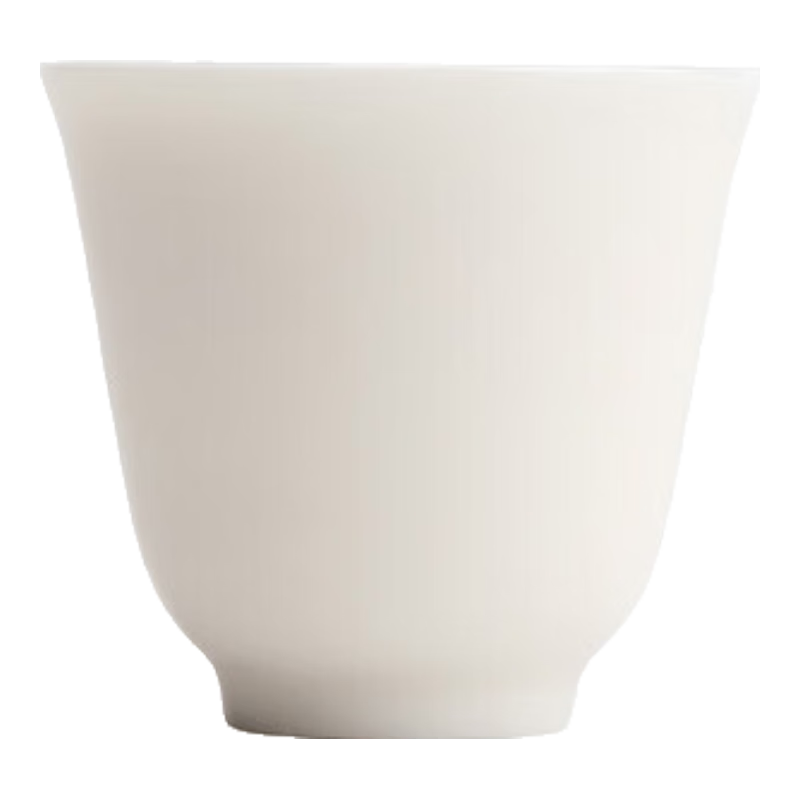 南山先生 原白茶杯家用喝茶泡茶个人杯白瓷品茗杯陶瓷主人杯喝茶杯 原白